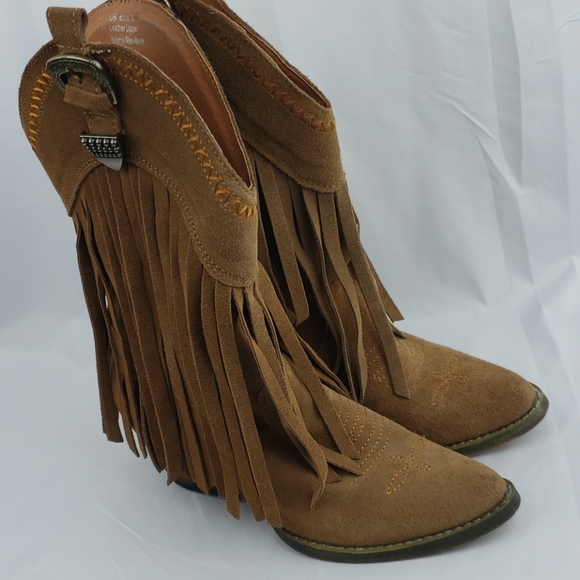 Very Volatile Shoes - Very Volatile Fringe Leather Cowgirl Boots